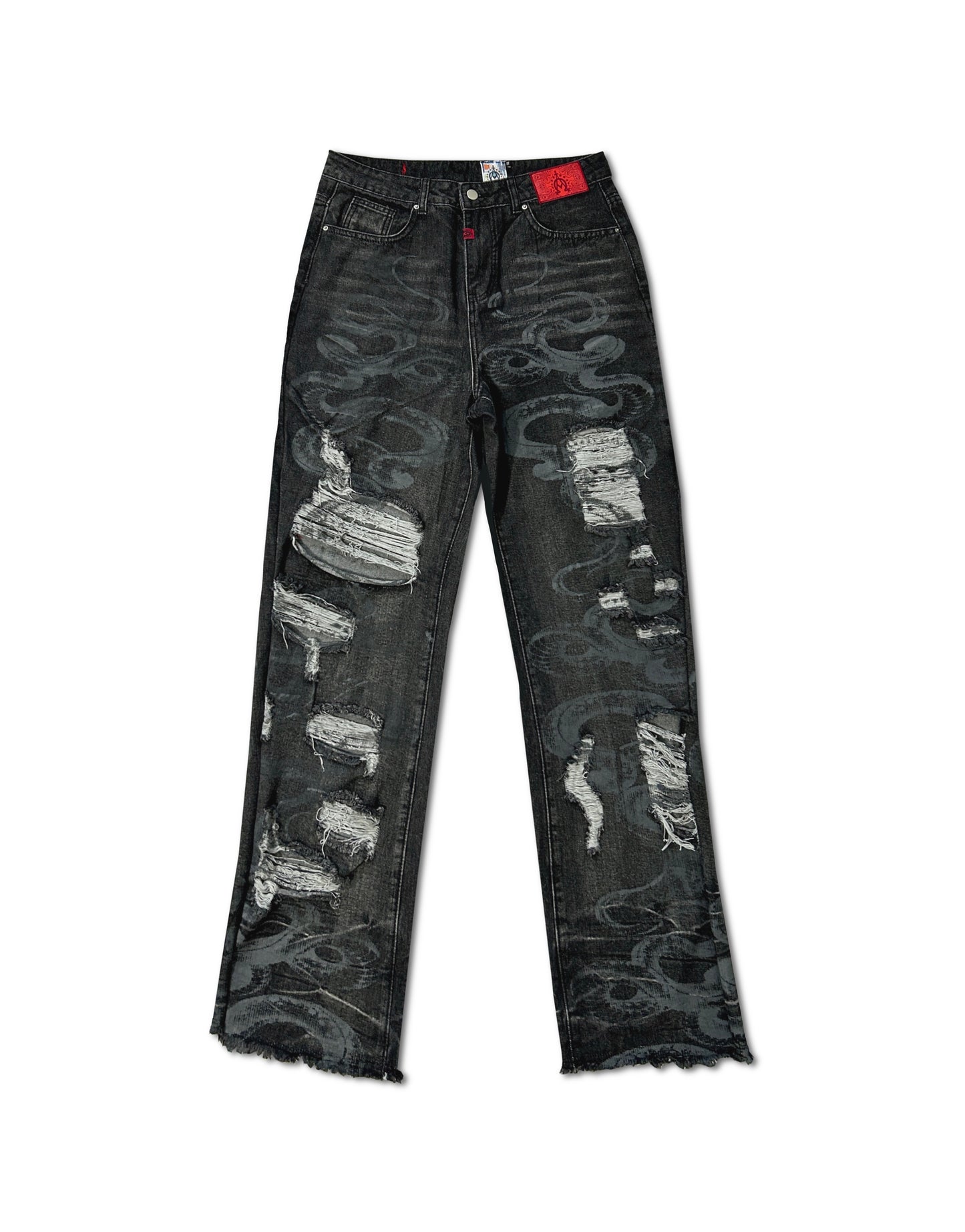 South Blk Snake Denim